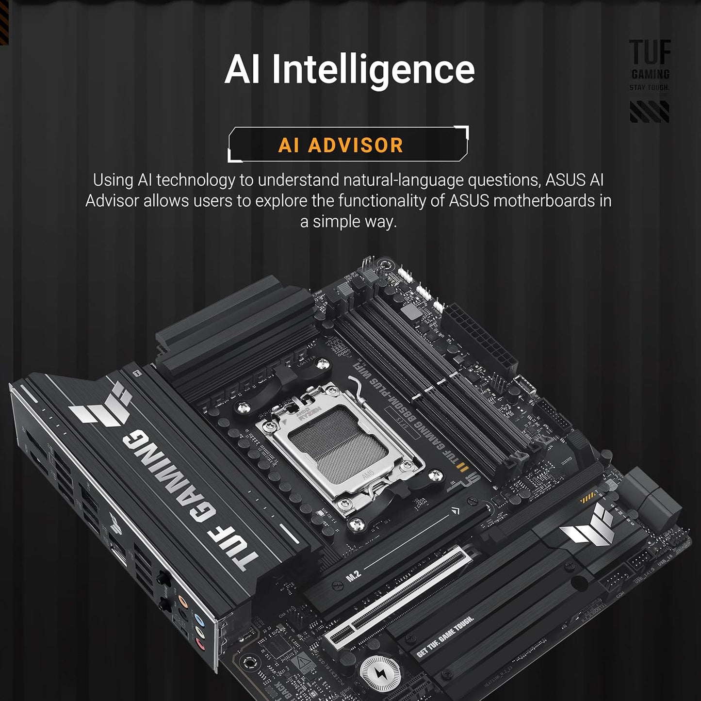 ASUS TUF B850M-PLUS WIFI | AM5 mATX | DDR5 | PCIe 5.0
