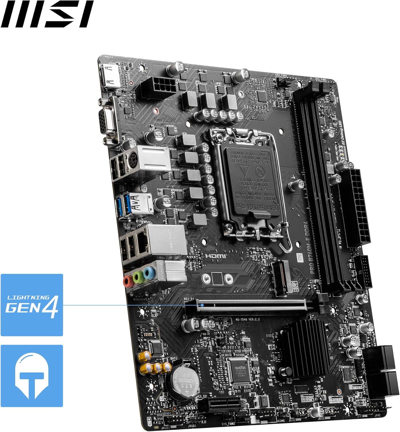 MSI PRO B760M-E DDR4 (Socket 1700/B760/DDR4) MotherBoard