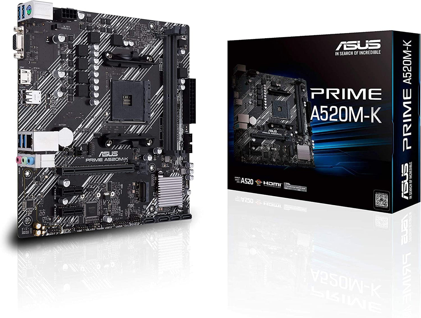 ASUS PRIME A520M-K AMD AM4 (3rd Gen Ryzen) Micro-ATX motherboard