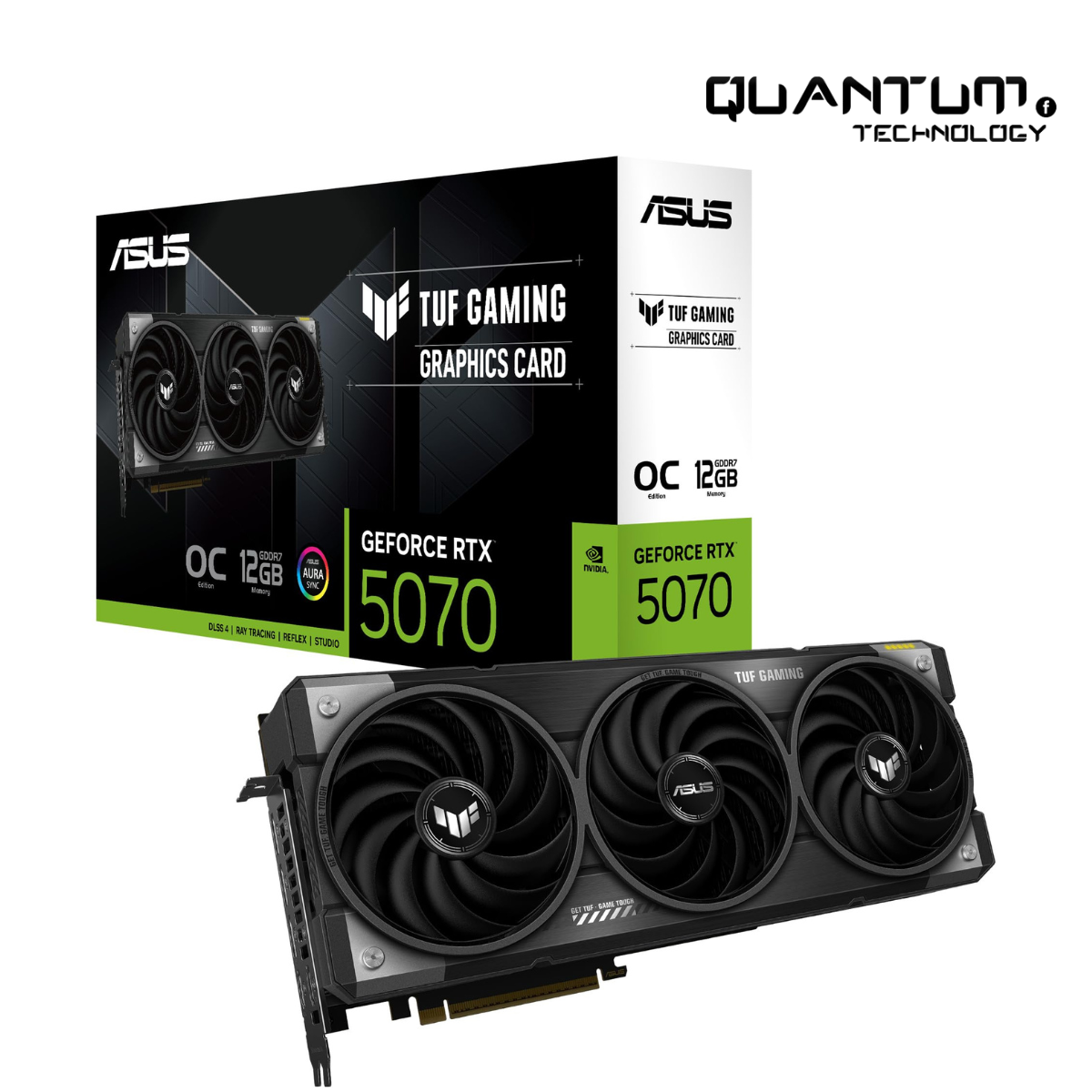 ASUS TUF Gaming GeForce RTX 5070 OC 12GB GDDR7 – DLSS 3.5, Ray Tracing, Durable Cooling