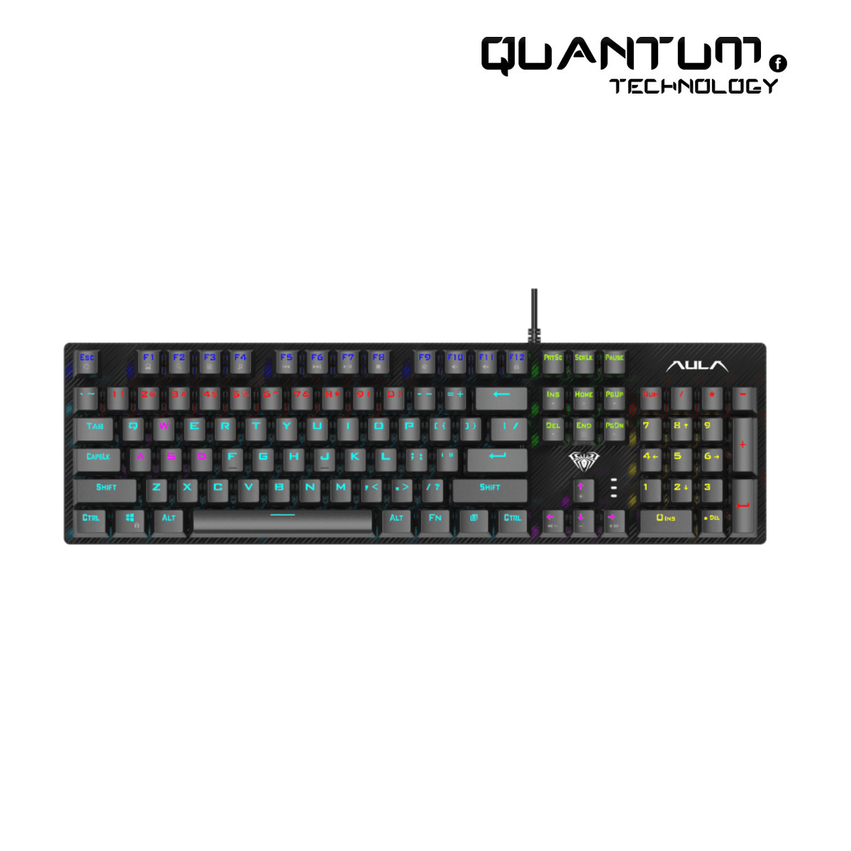 AULA S2022 Black Mechanical Gaming Keyboard Blue Switch