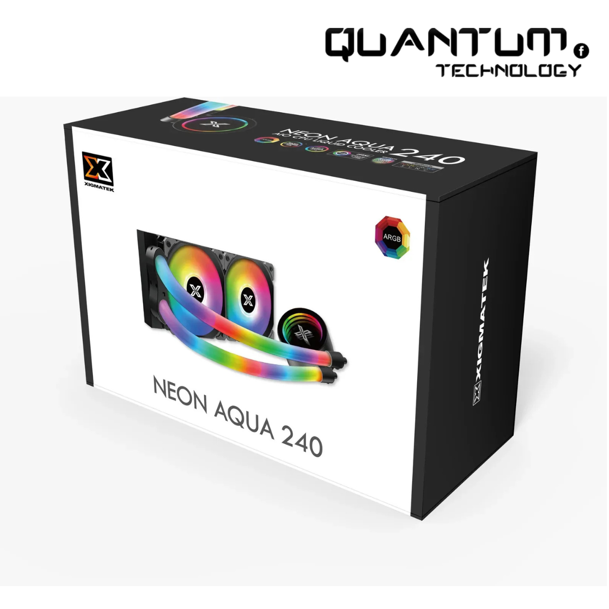 Xigmatek Neon Aqua 240 ARGB – 240mm Liquid CPU Cooler with Dual Fans