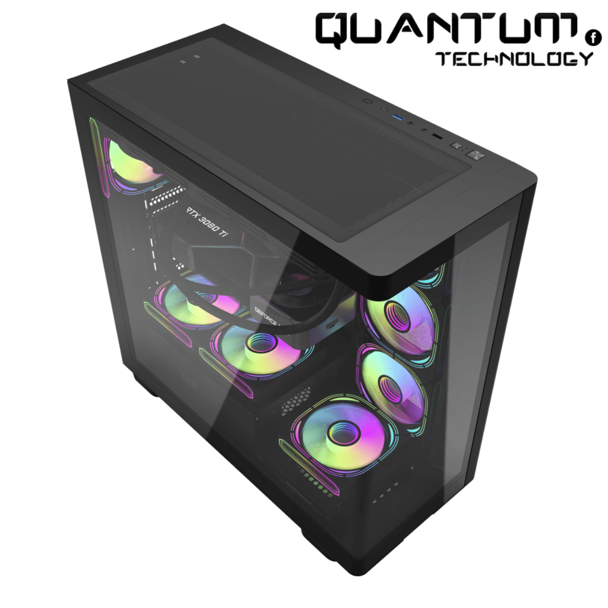 DarkFlash DS900G ATX PC Case – High Airflow Tempered Glass Mid Tower