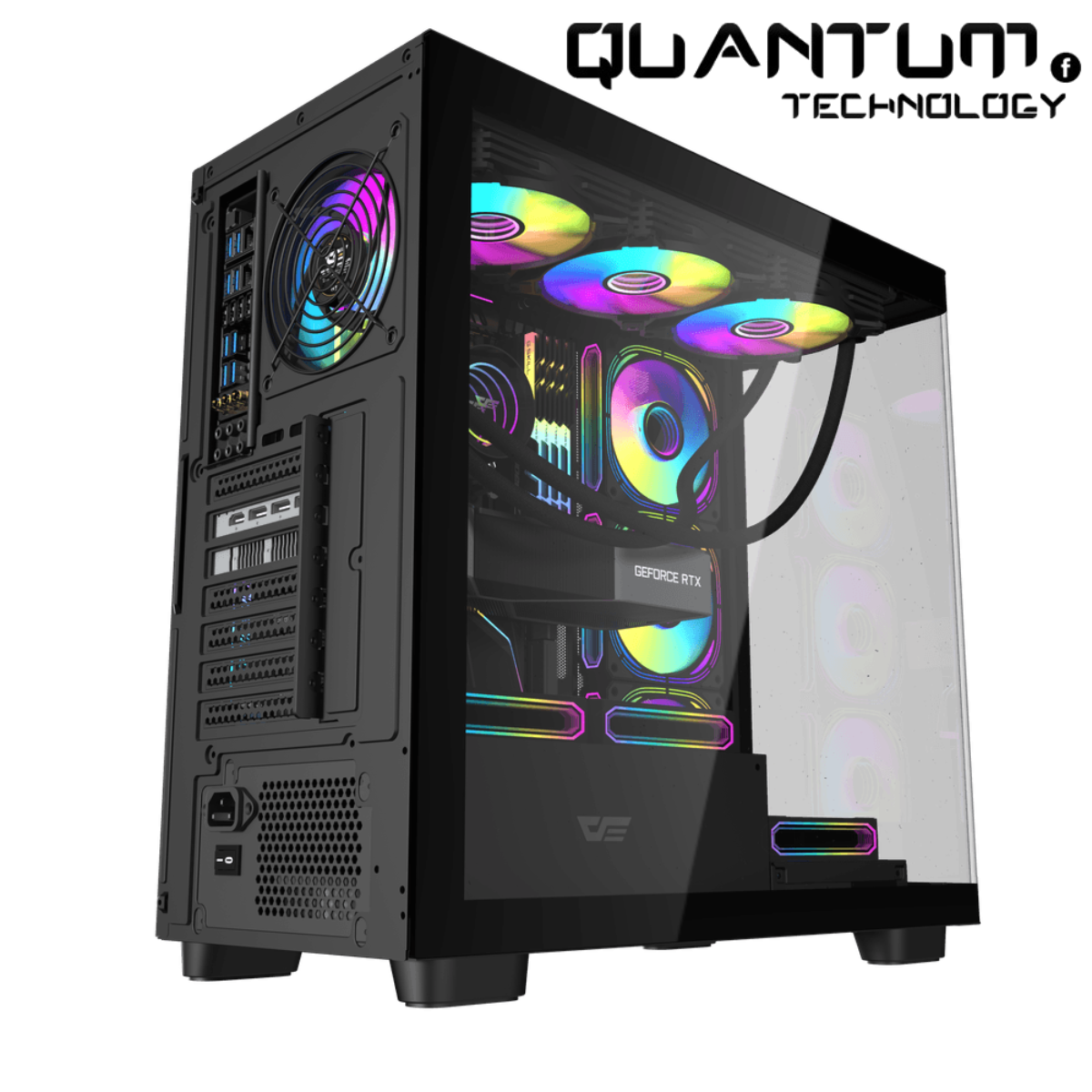 DarkFlash DS900G ATX PC Case – High Airflow Tempered Glass Mid Tower