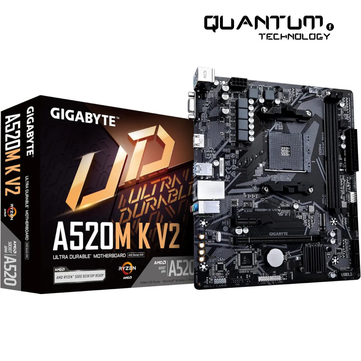 Gigabyte A520M K V2 | AM4 mATX | DDR4 | PCIe 3.0 | Black MotherBoard