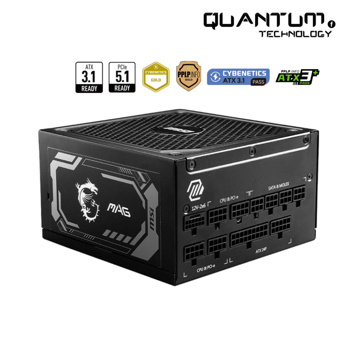 MSI MAG A1250GL PCIe5 1250W 80+ Gold Fully Modular PSU – ATX 3.1