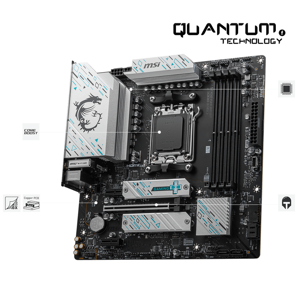 MSI PRO B650M GAMING WIFI Motherboard – AMD B650, DDR5, WiFi 6E, Micro-ATX