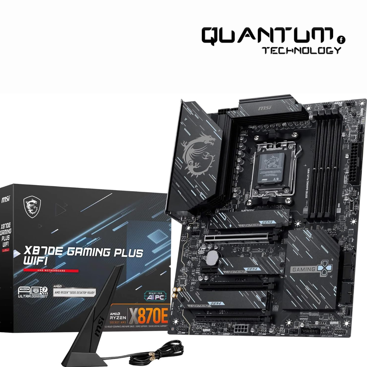 MSI X870E GAMING PLUS WIFI Motherboard – AMD X870E, DDR5, PCIe 5.0, WiFi 7