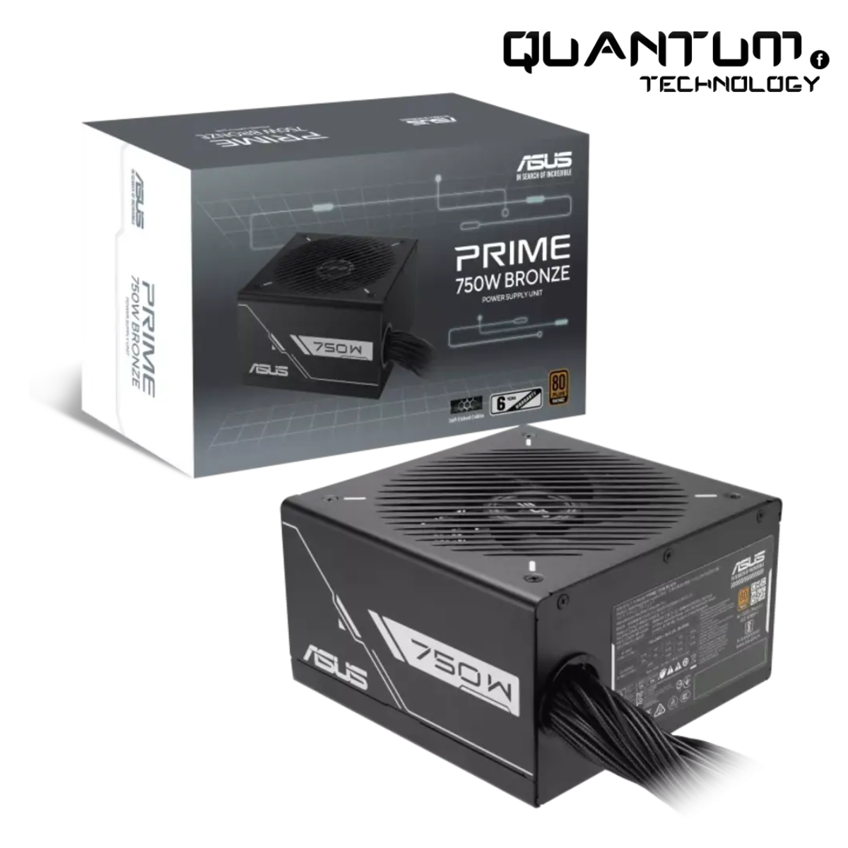 ASUS Prime 750W Bronze PSU – Reliable 80+ Efficiency, Black Edition