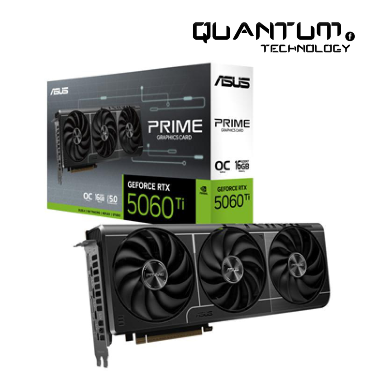 ASUS PRIME GeForce RTX 5060 Ti OC 16GB – DLSS Ray Tracing, Dual-Fan Cooling
