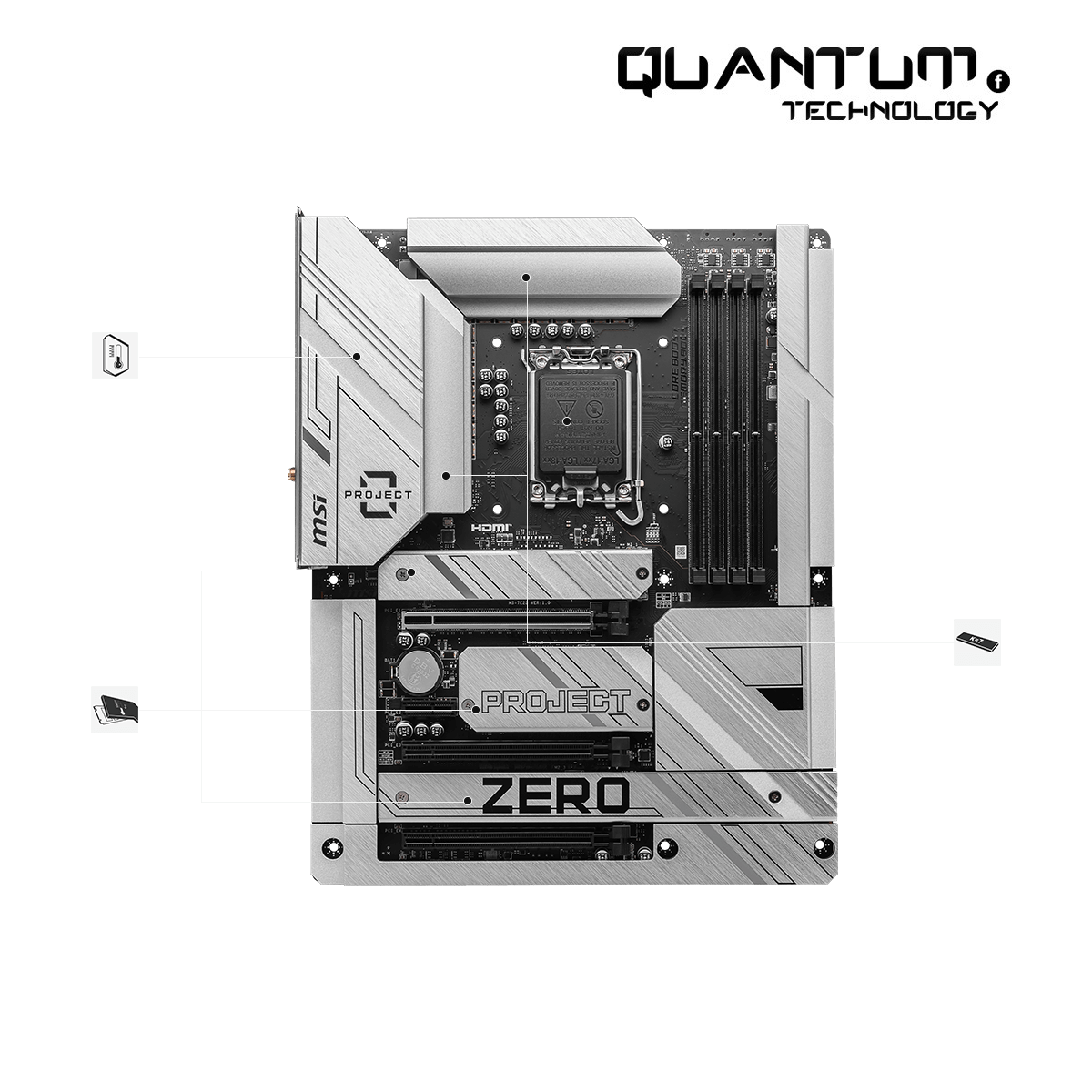 MB Z790 PROJECT ZERO ATX Motherboard