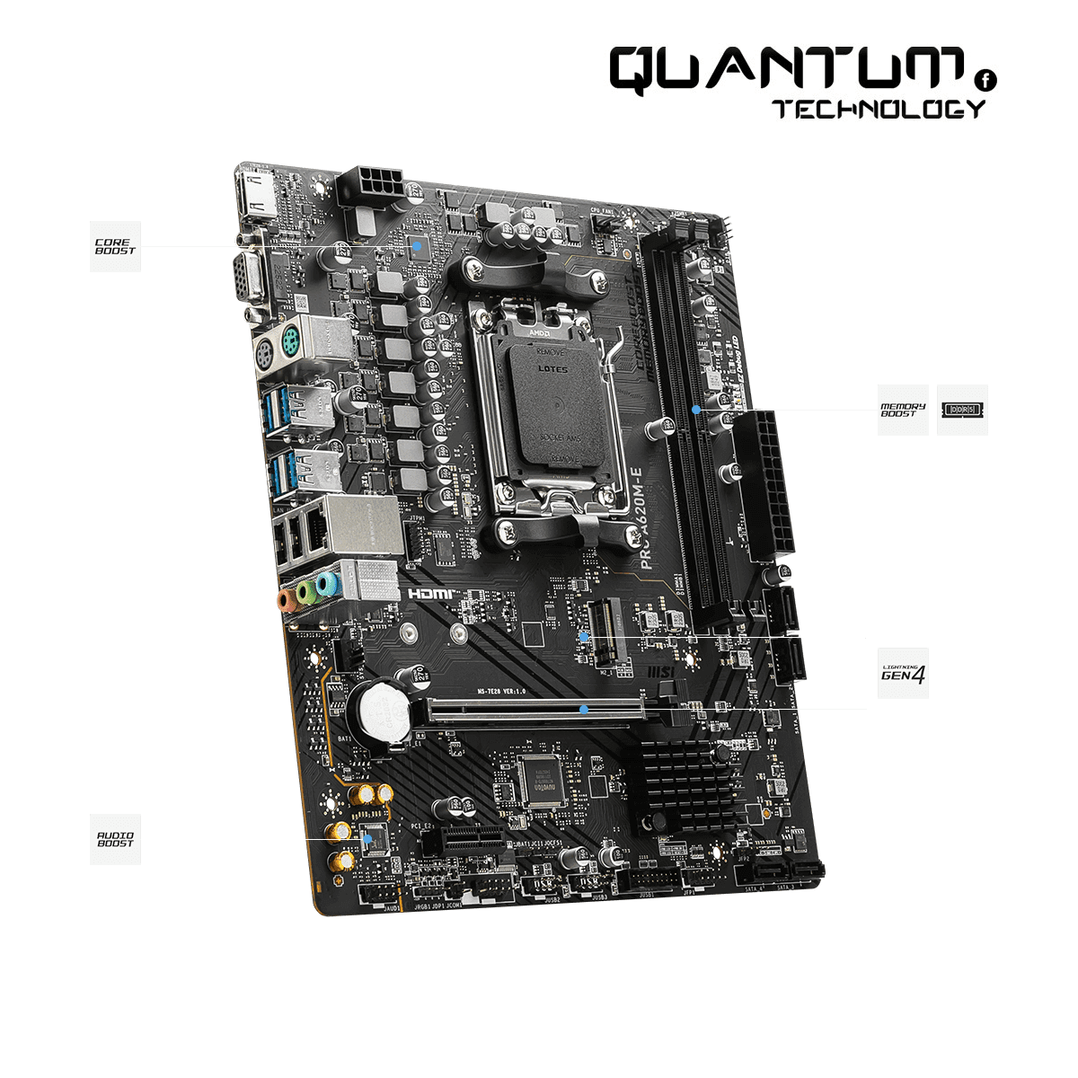 MB PRO A620M-E Micro-ATX Motherboard