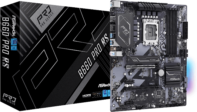 ASRock B660 ATX Motherboard B660 Pro RS Intel B660 Series CPU (LGA1700)