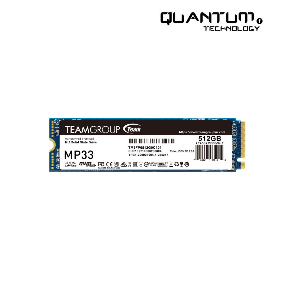 TEAMGROUP MP33 512GB NVMe SSD