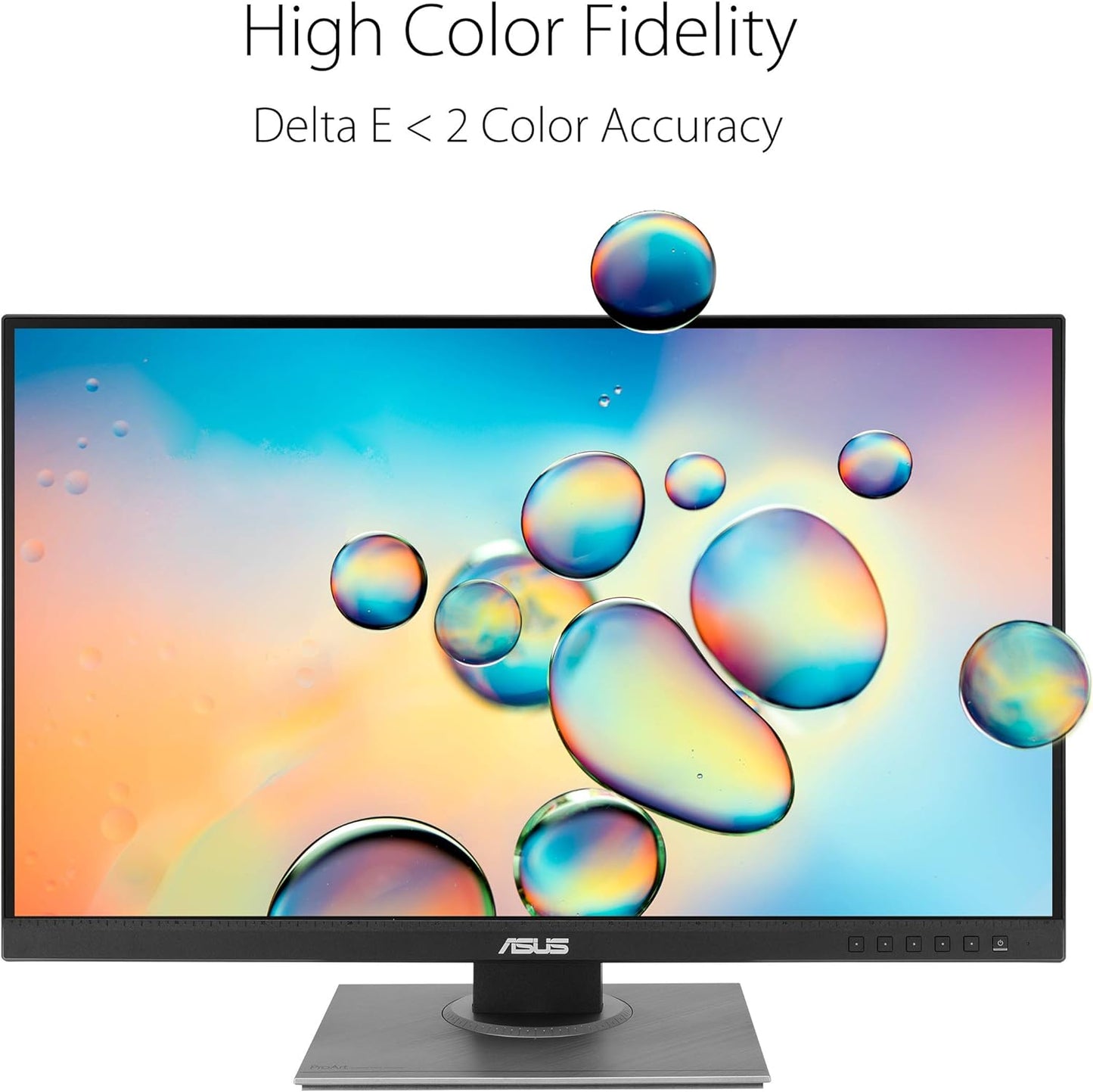 ASUS ProArt Display PA278QV 27” WQHD (2560 x 1440) Monitor, 100% sRGB/Rec. 709 ΔE < 2, IPS, DisplayPort HDMI DVI-D Mini DP, Calman Verified, Anti-glare, Tilt Pivot Swivel Height Adjustable, Black