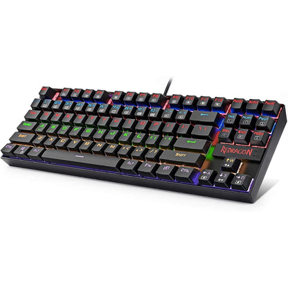 Redragon K552 Elite Mechanical Gaming Keyboard, Rainbow Blue Switches