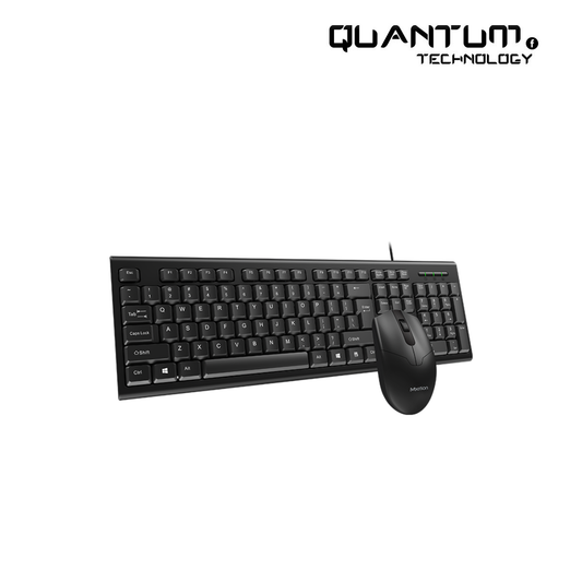 Meetion C100 Wired USB Combo – Reliable Keyboard & Mouse in Black