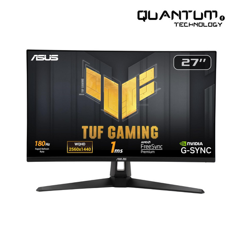 شاشة ASUS TUF Gaming VG27AQ3A QHD 180Hz Fast IPS - 27 بوصة ELMB Sync، 1 مللي ثانية، HDR