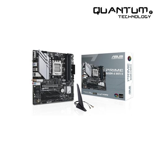 ASUS PRIME B650M-A WIFI II Micro-ATX Motherboard – DDR5, PCIe 5.0, Wi-Fi 6, Aura Sync
