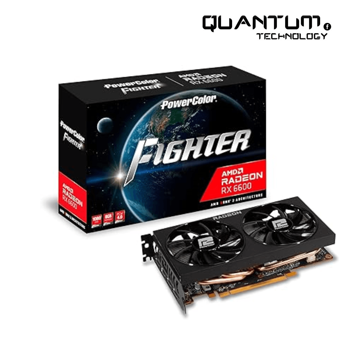 PowerColor Fighter AMD Radeon RX 6600 Graphics Card with 8GB