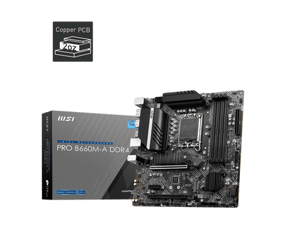 MSI PRO B660M-A DDR4 LGA 1700 Intel B660 SATA 6Gb s Micro ATX Intel Motherboard