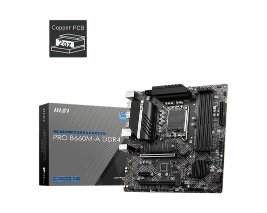 MSI PRO B660M-A DDR4 LGA 1700 Intel B660 SATA 6Gb s Micro ATX Intel Motherboard