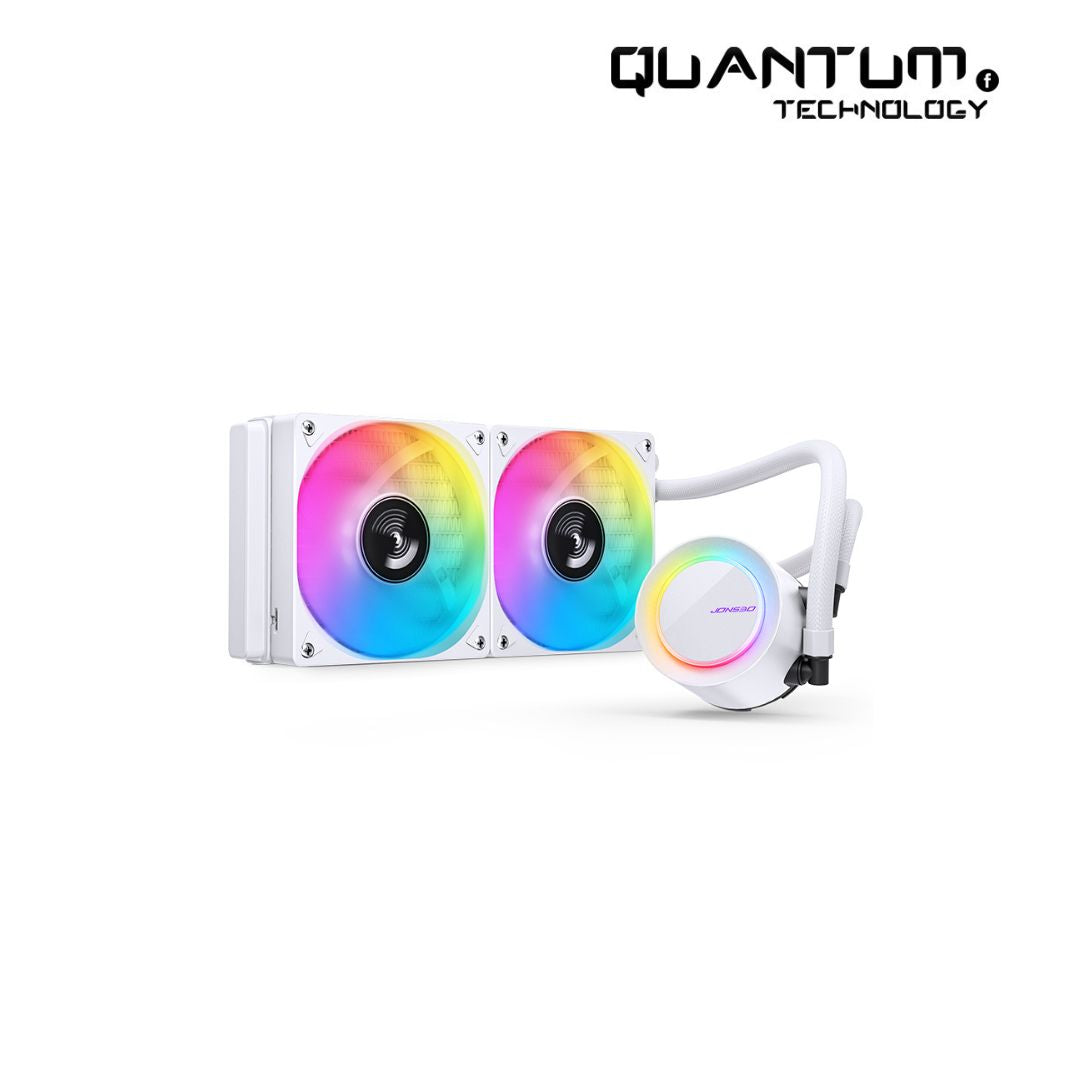 JONSBO TG-240 Black/White ARGB 240mm CPU Water Cooler – High-Performance Cooling for Intel & AMD Processors - White