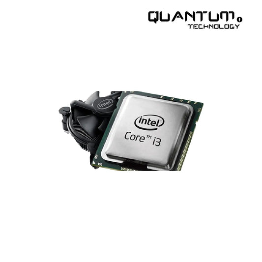 Intel Core i3-10105F tray processor top view with LGA 1200 markings

