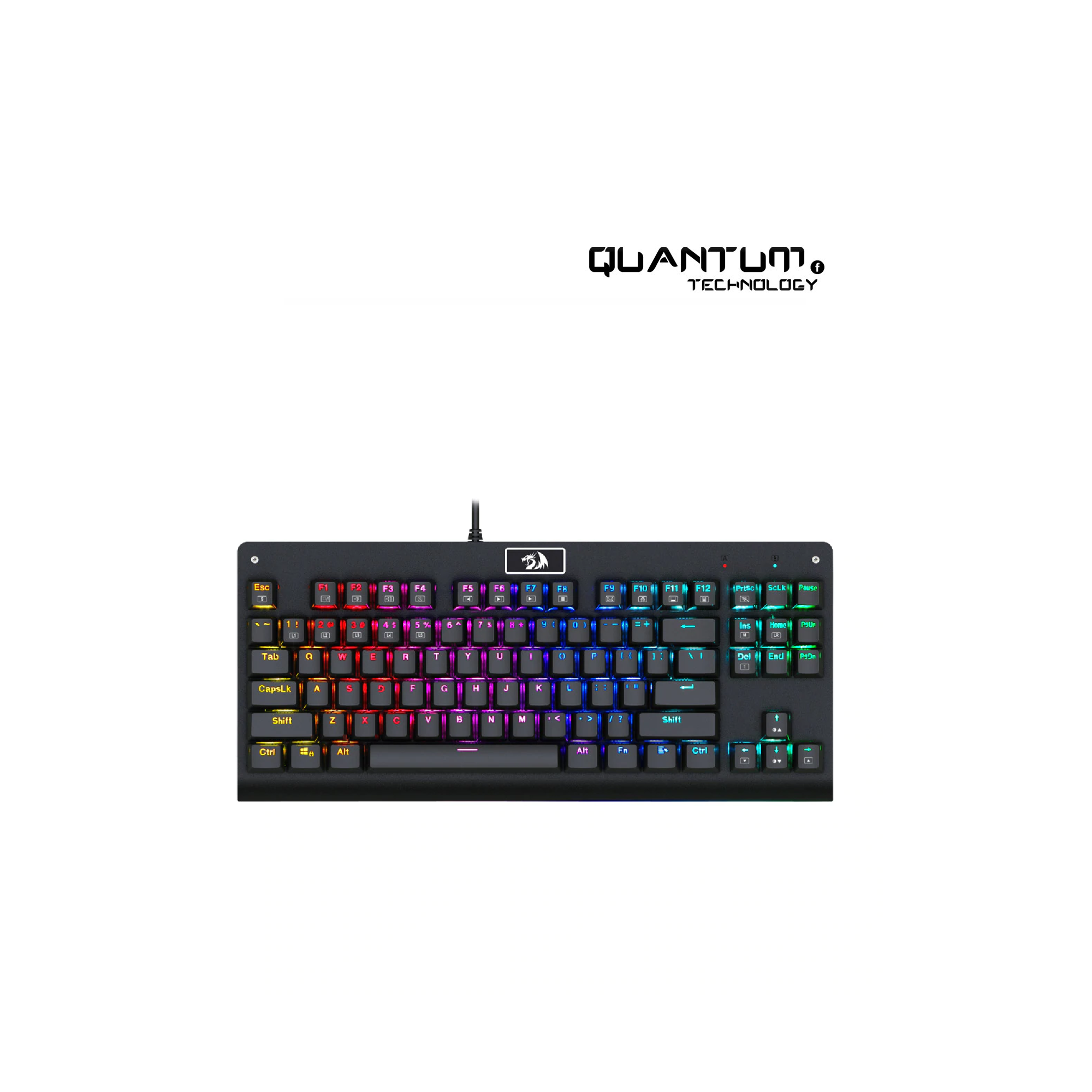 Redragon K568 Dark Avenger Rainbow Blue Switch – TKL Mechanical ...