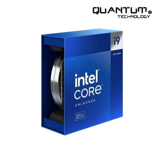 Intel Core i9-14900KS desktop processor with silver heat spreader and gold contact pins, showing LGA 1700 socket compatibility


