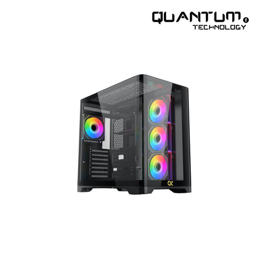 علبة XIGMATEK CRYSTAL STORM 4 مراوح + وحدة إمداد الطاقة ASGARD 750 واط برونزي