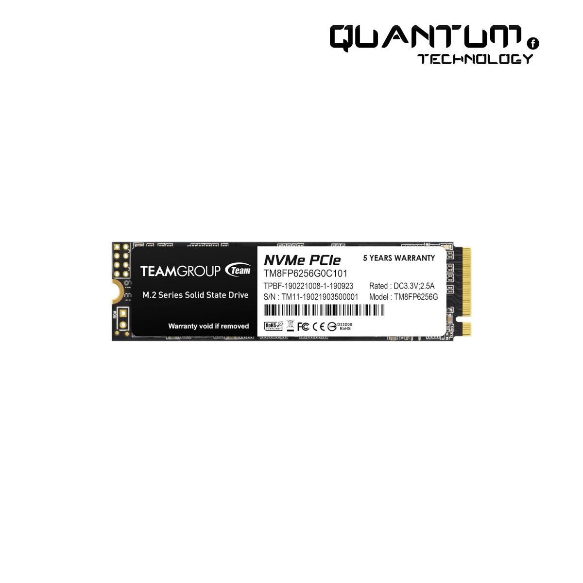 TEAMGROUP MP33 256GB NVMe SSD PCIe Gen3 x4 – Quantum Technology