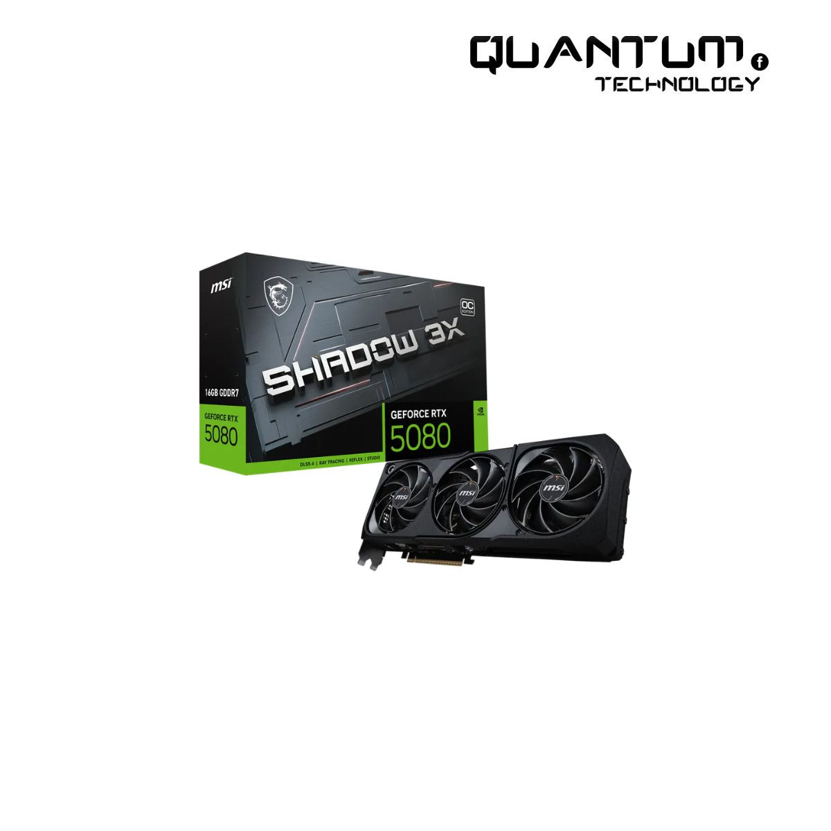 MSI GeForce RTX 5080 16GB SHADOW 3X OC Graphics Card – Quantum Technology