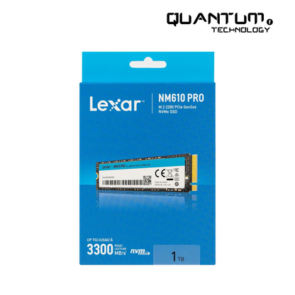 Lexar NM610PRO SSD 1TB | M.2 PCIe Gen3x4 NVMe | 3300MB/s Read, 2600MB/s Write | 3D NAND Flash