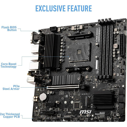 MSI B550M PRO-VDH WIFI Motherboard mATX, AM4, DDR4
