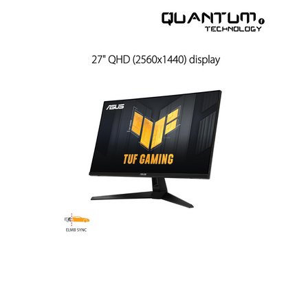 ASUS TUF Gaming VG27AQ3A QHD 180Hz Fast IPS Monitor – 27” ELMB Sync, 1ms, HDR