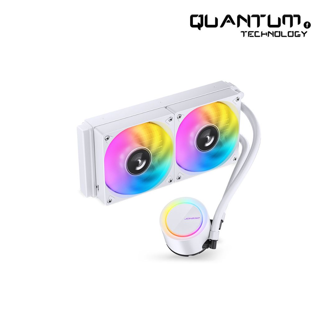 JONSBO TG-240 Black/White ARGB 240mm CPU Water Cooler – High-Performance Cooling for Intel & AMD Processors - White