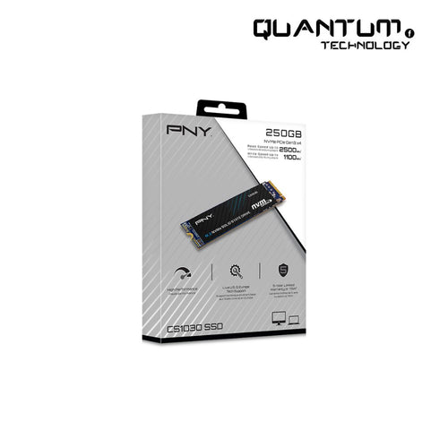 PNY CS1030 250GB NVMe SSD PCIe Gen3 (Up to 2500MB/s Read)
