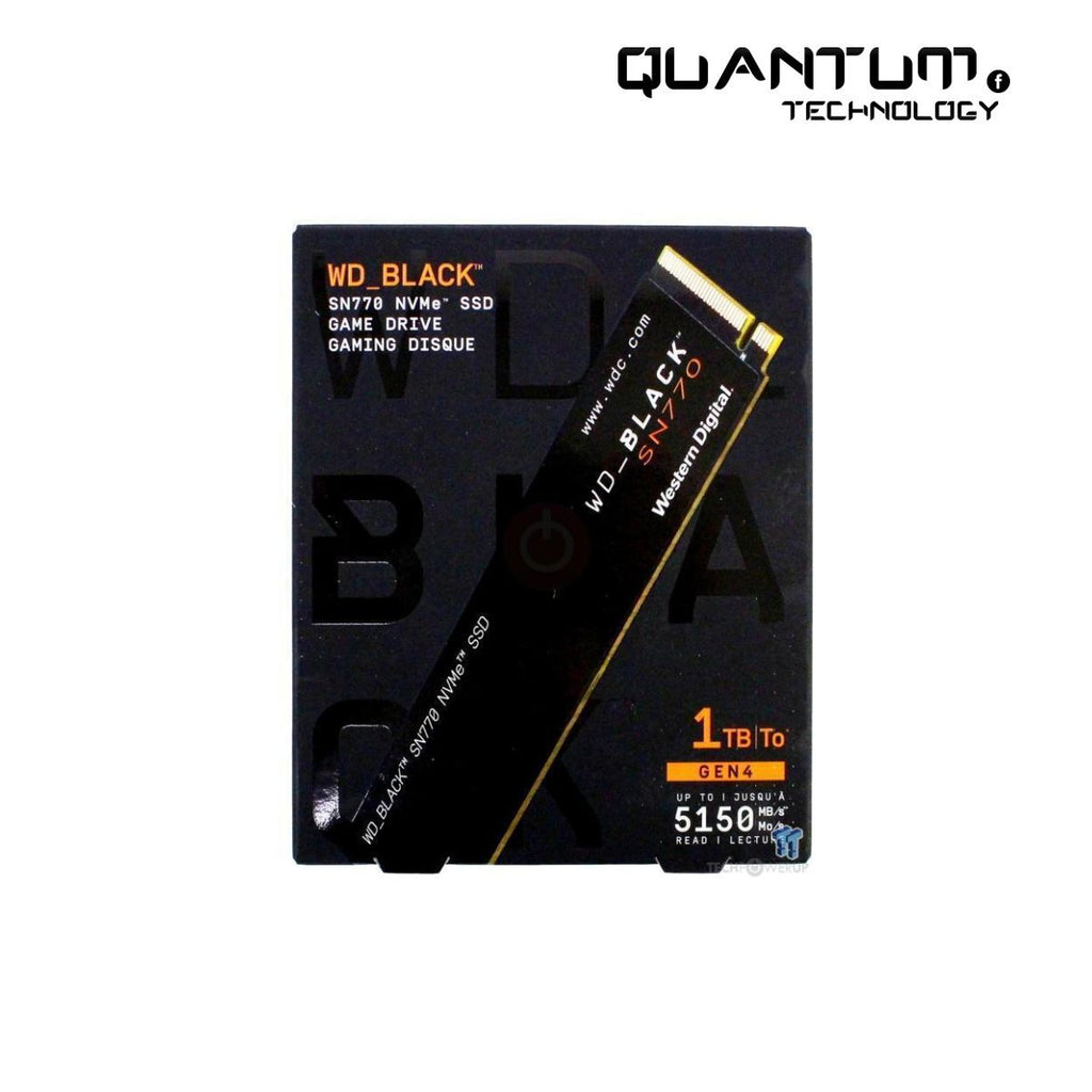 WD Black SN770 1TB NVMe SSD PCIe Gen4 (Up to 5150MB/s) – Quantum