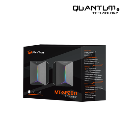 MEETION MT-SP2011 RGB Cool Computer 2.0 Game Speaker – Wired Desktop Audio