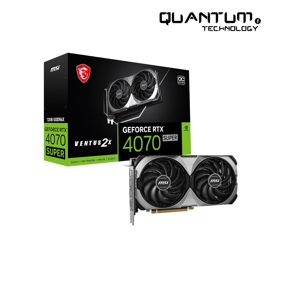 MSI Gaming RTX 4070 Super 12G Ventus 2X OC Graphics Card - 12GB GDDR6X