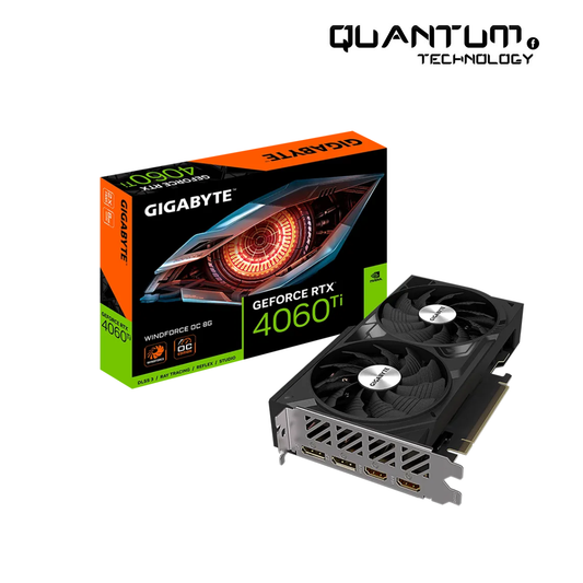 GIGABYTE GeForce RTX 4060 Ti WINDFORCE OC 8G Graphics Card — 2X WINDFORCE Fans, 8GB 128-bit GDDR6