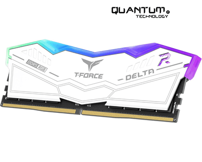 T-Force Delta 32GB (2x16GB) DDR5 6400MHz CL40 RGB RAM (White)