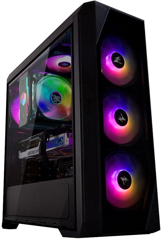 Zalman N5 TF RGB Gaming Computer Mid-Tower Case Front Glass With 4 (Four) ARGB Fans