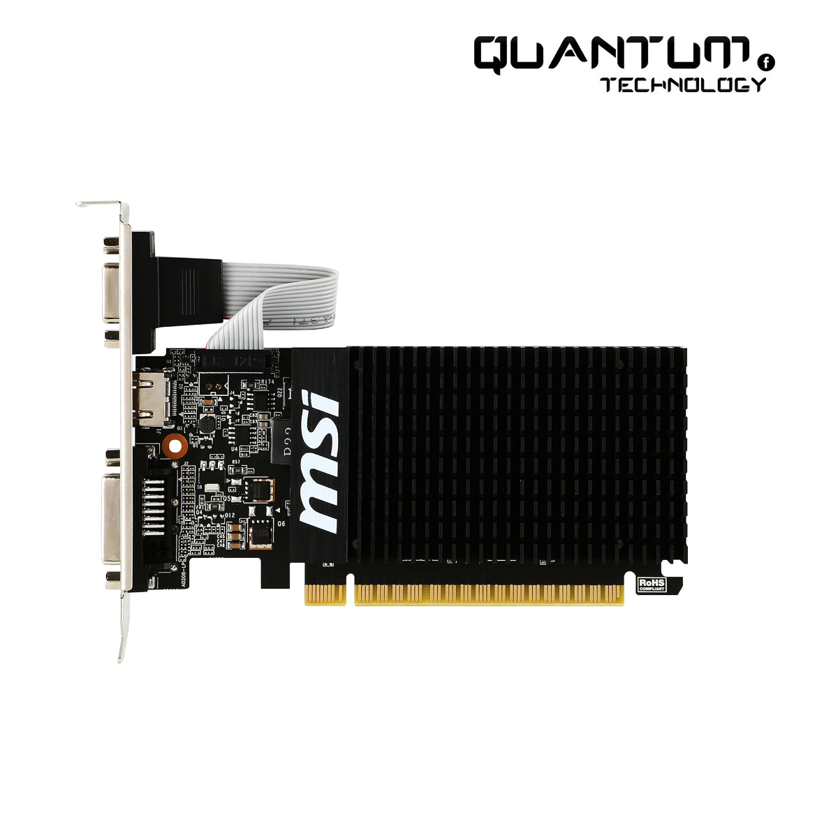 MSI NVIDIA GEFORCE GT 710 2GD3H LP Graphics Card '2GB DDR3, 954MHz, Low Profile, Low Consumption, VGA, DVI-D, HDMI, HTPC, Silent Passive Fanless Cooling System'