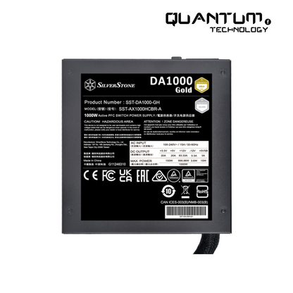 DA1000 Gold – Cybenetics 1000W Semi-Modular ATX Power Supply Silverstone