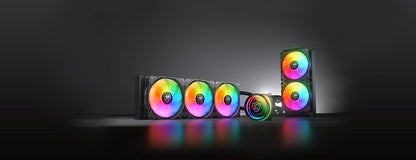 COUGAR Poseidon Elite ARGB Black 360 AIO Liquid Cooler – Dual Chamber, 360mm