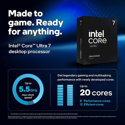 Intel Core Ultra 7 265K | 20 Cores, 5.5GHz, LGA 1851 | Boxed