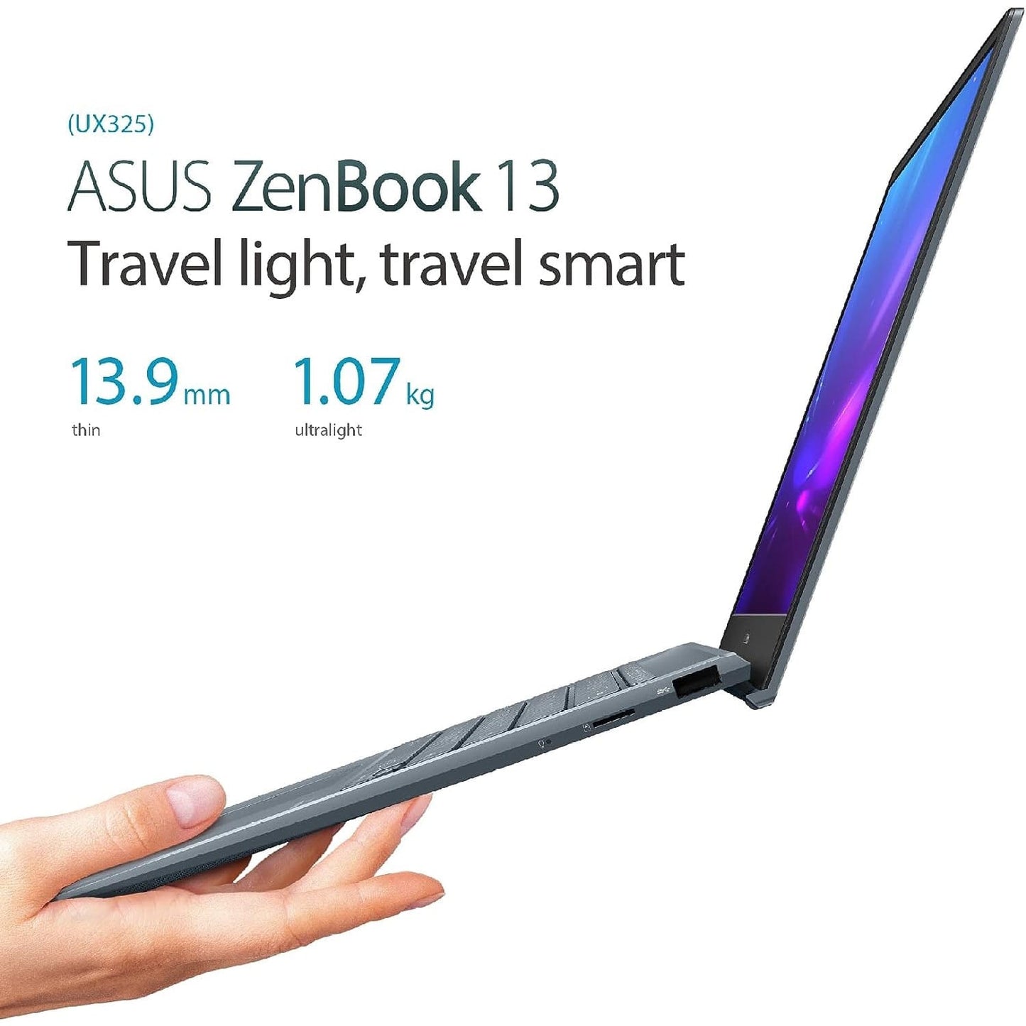 ASUS Zenbook 13 UX325EA-OLED005W - i5-1135G7 - 8GB - SSD 512 - Intel Iris Xe Graphics - 13.3 OLED FHD - Win 11 - Pine Grey