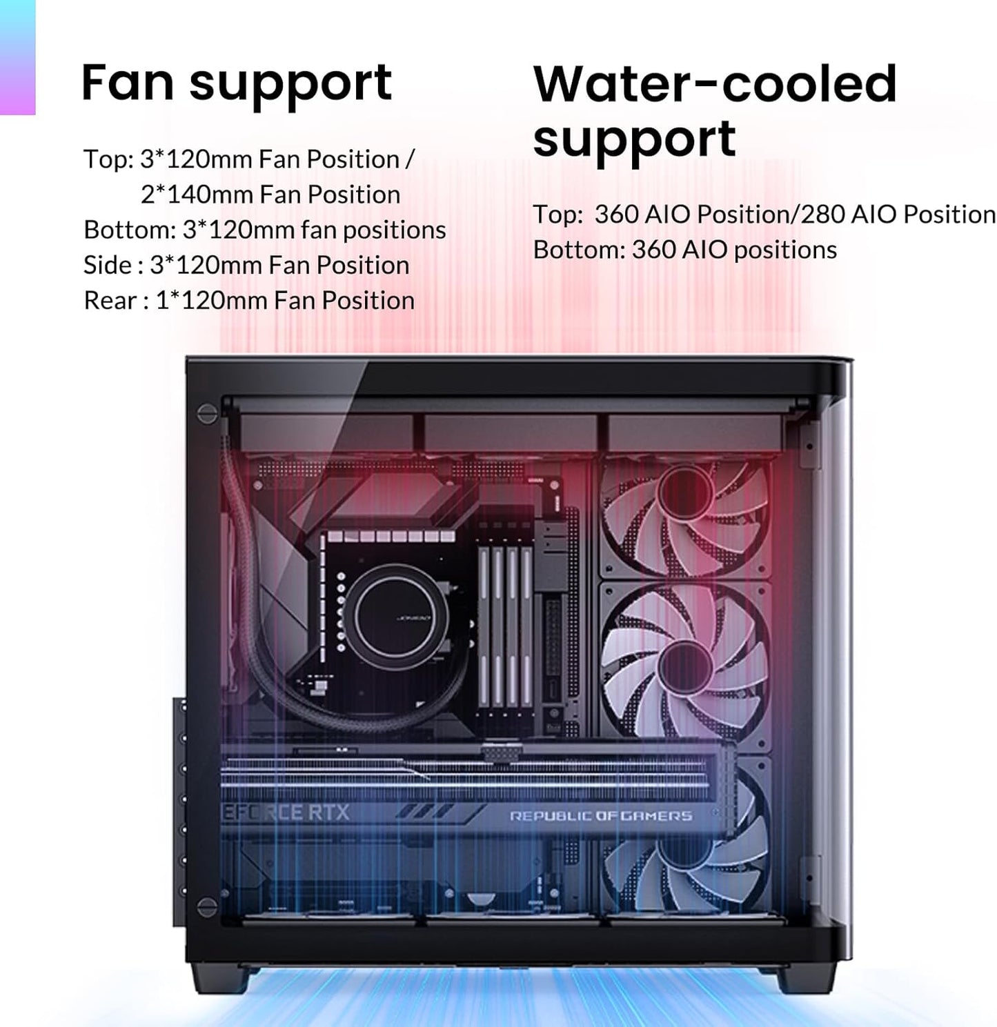 JONSBO TK-3 Black – Curved Glass ATX Mid Tower Case for 40-Series GPUs